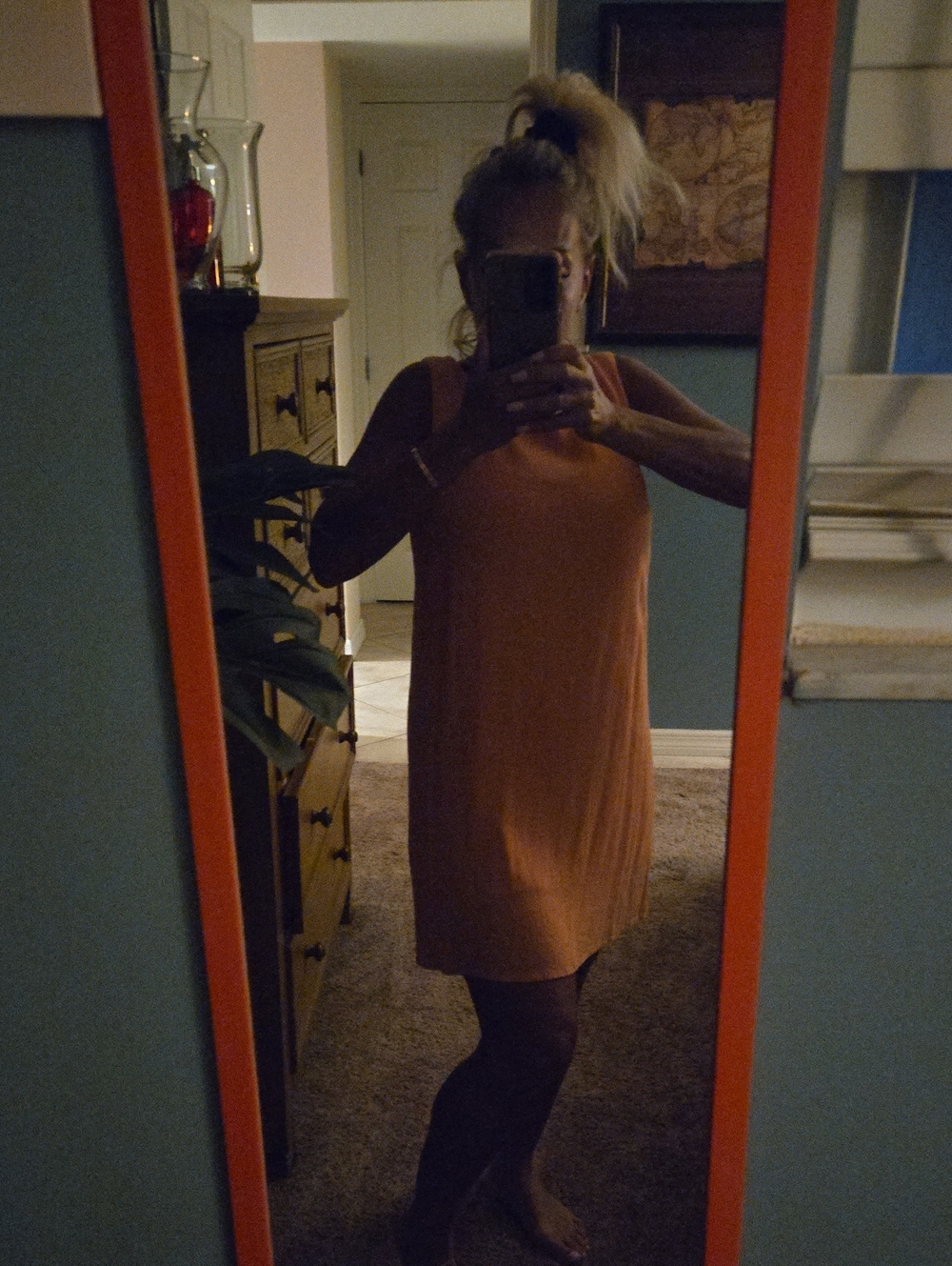 Lulus Sleeveless Orange Shift Dress - Women's Casual Dress